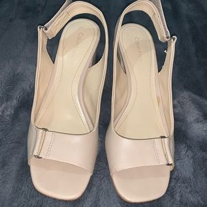 Calvin Klein Nude Block Heels